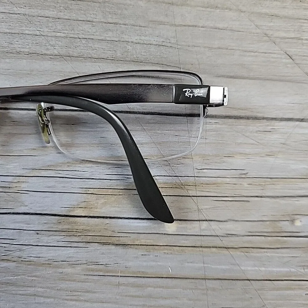 Ray-Ban RB6158 2553 Eyeglasses Frames Only Half Rim Silver 53-18-140  Metal‎